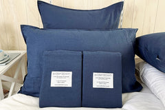 Linen Pillowcase - Midnight Blue