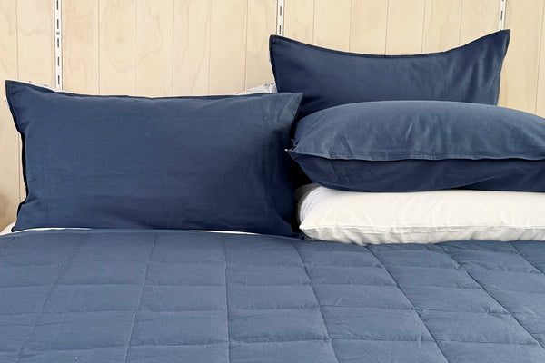 Linen Pillowcase - Midnight Blue